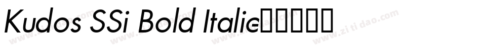 Kudos SSi Bold Italic字体转换